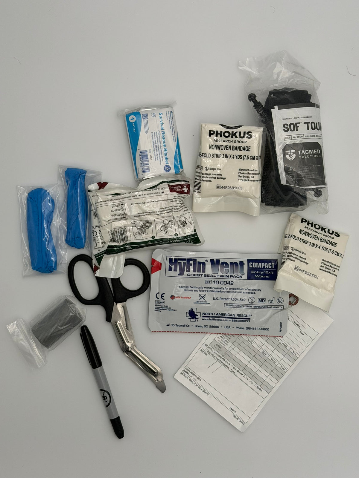 Phokus Research Group ReFlex™ IFAK Refill Kit – 10-Piece Trauma Refill | P25-024-PB