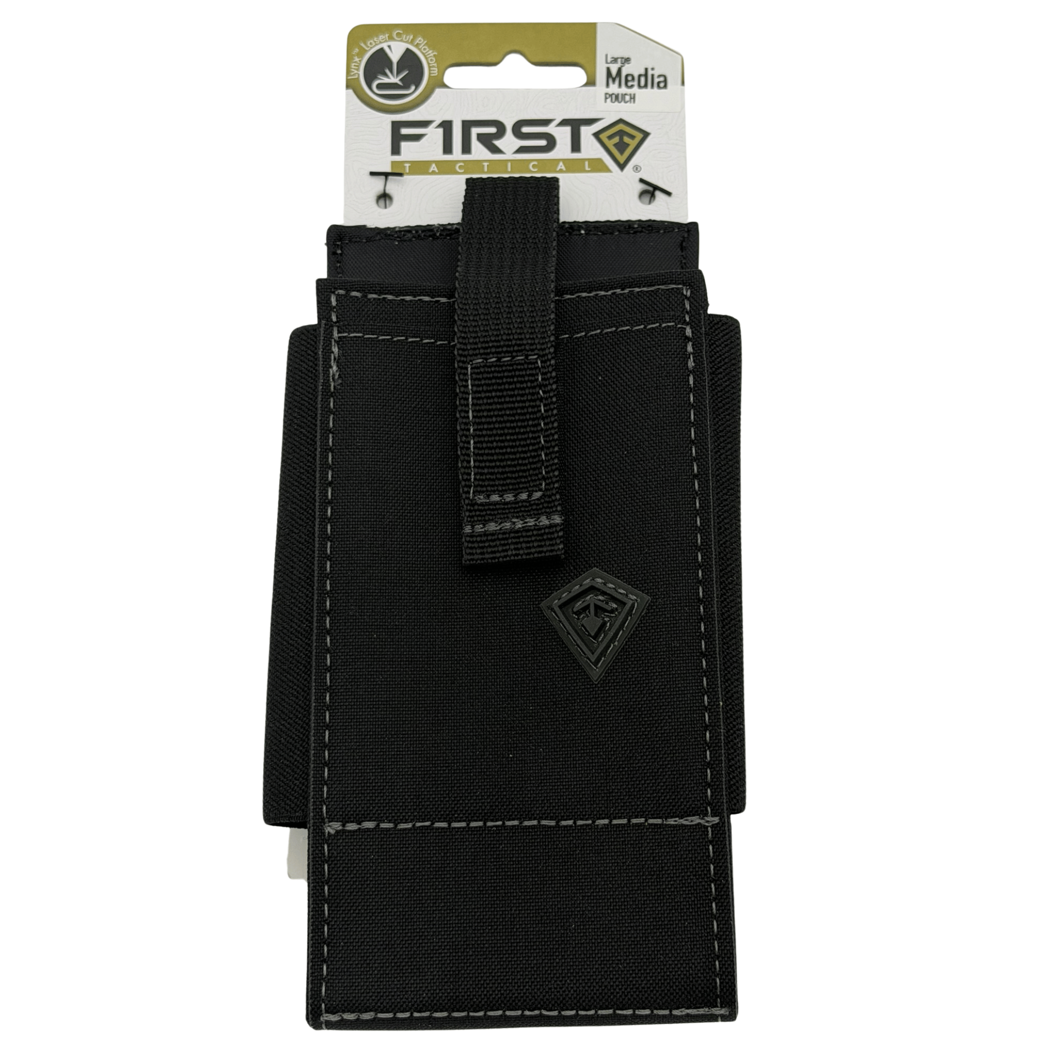 First Tactical Tactix Media Pouch Large – MOLLE/PALS Phone Pouch | Black