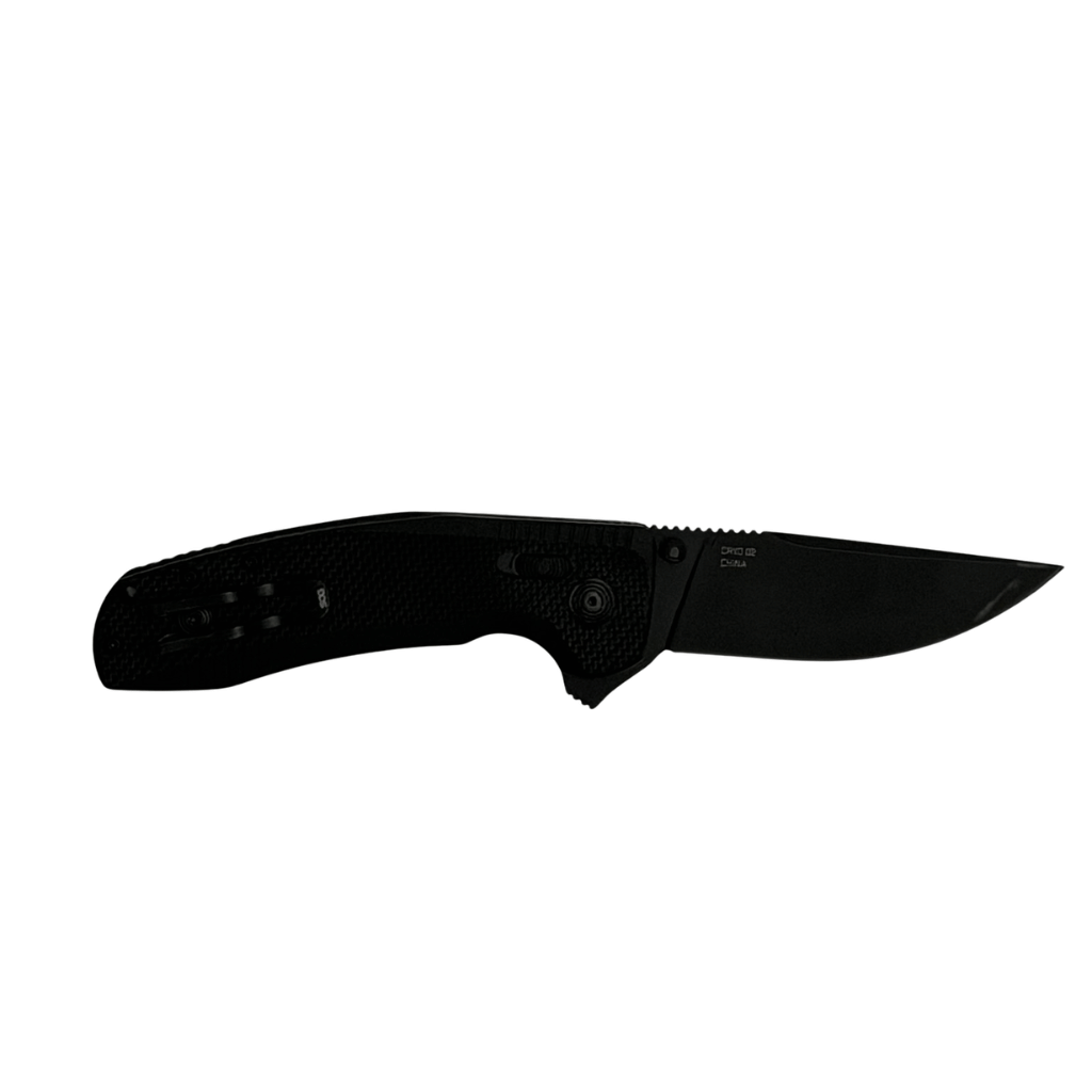 SOG-TAC XR Blackout Folding Knife – D2 Steel Tactical Pocket Knife